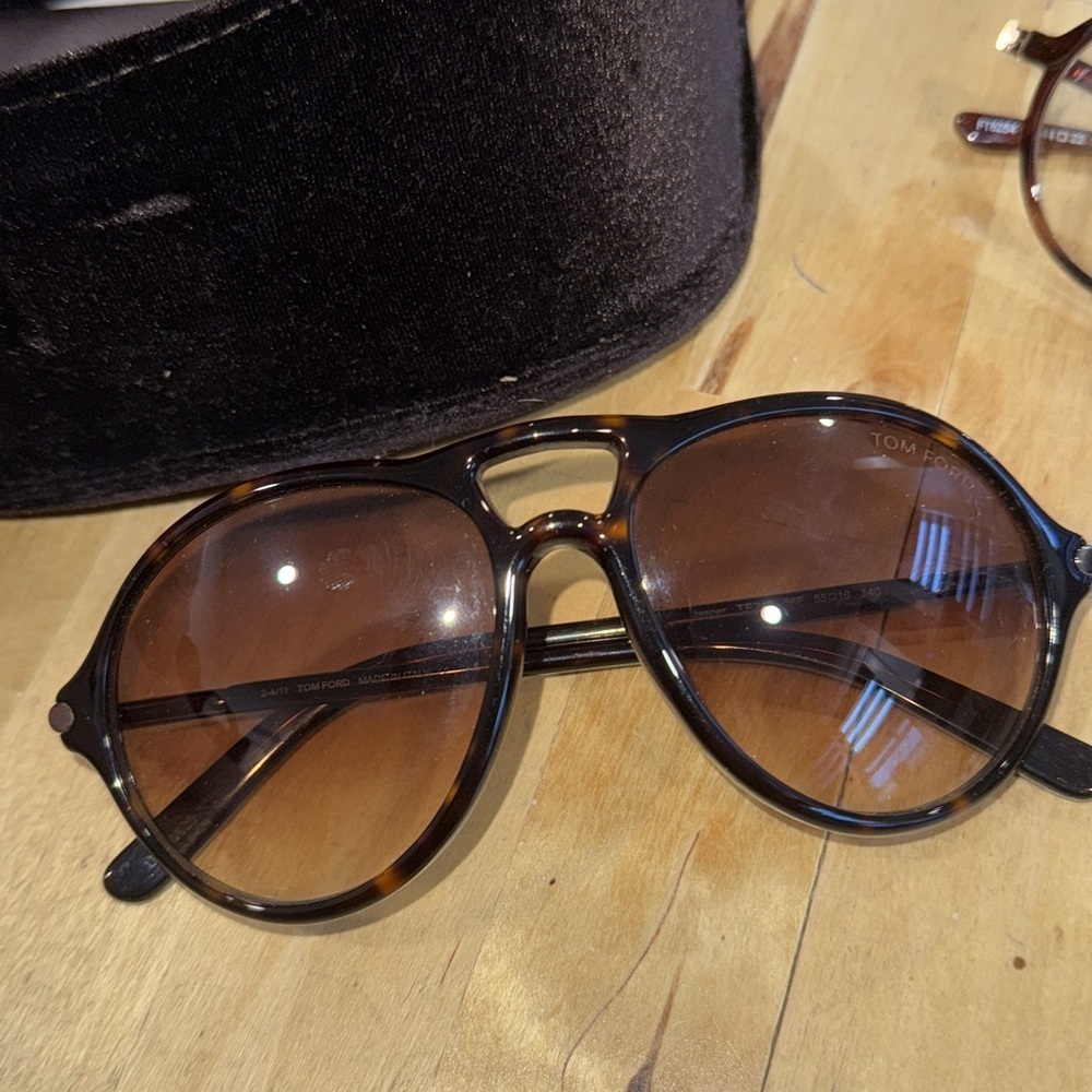 Tom Ford Tortoiseshell Frame with Brown Gradient Lenses Sunglasses